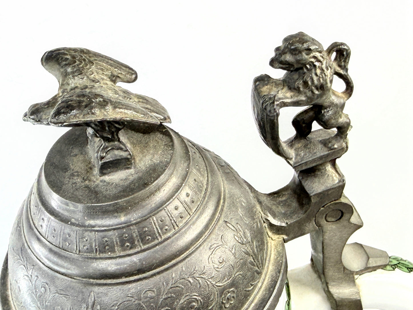 German Post-WWI Regimental Style Beer Stein Munich 1910 Lid A927