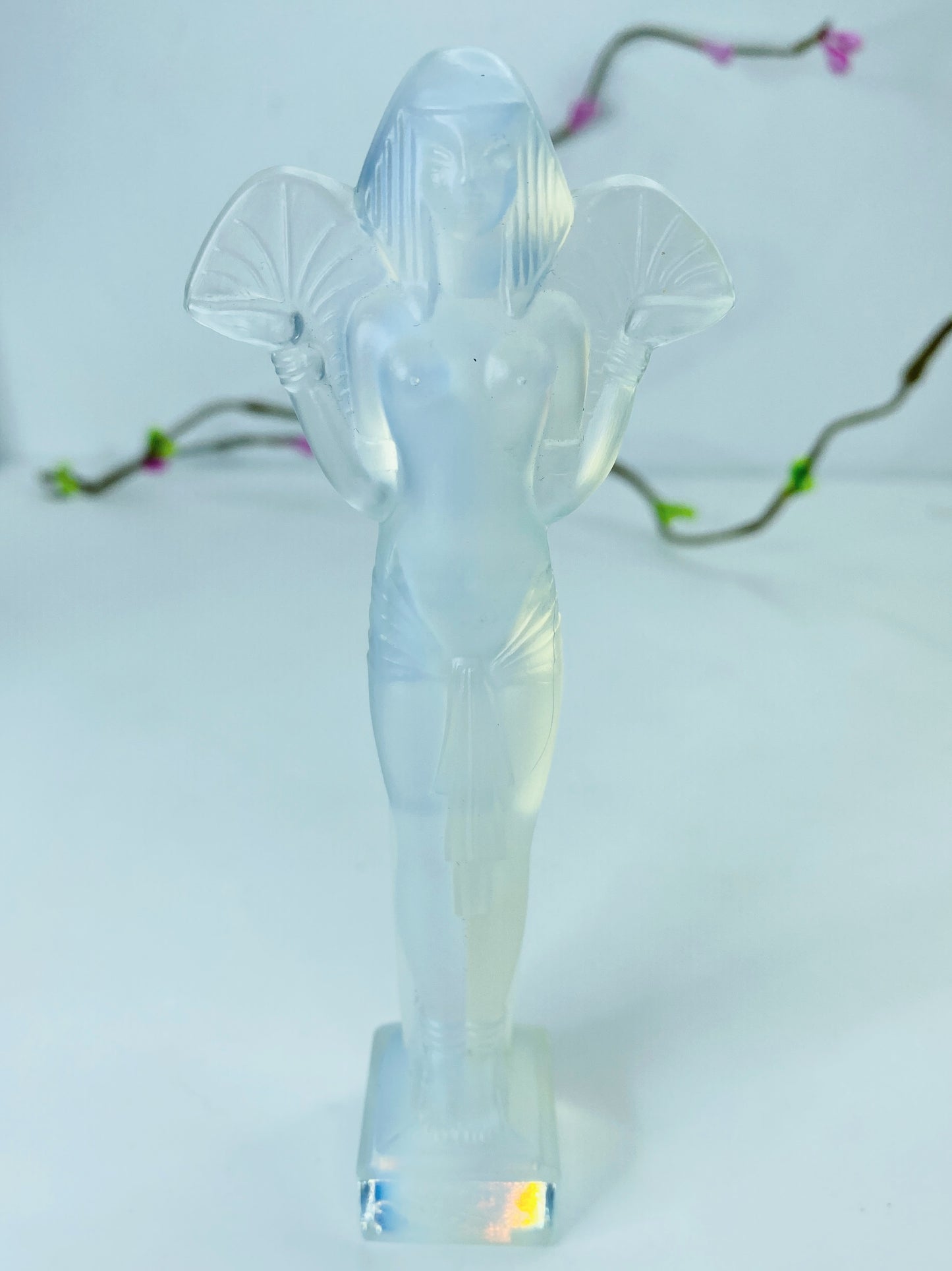 Marius-Ernest Sabino Art Deco Frosted Glass Sculpture 4.75" A466