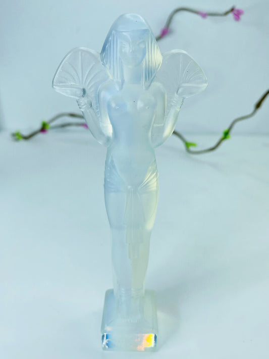 Marius-Ernest Sabino Art Deco Frosted Glass Sculpture 4.75" A466