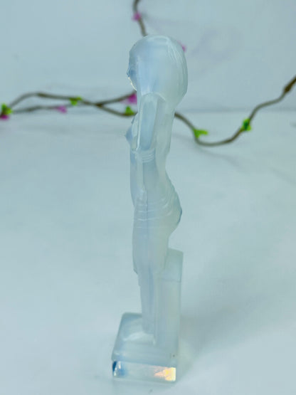 Marius-Ernest Sabino Art Deco Frosted Glass Sculpture 4.75" A466