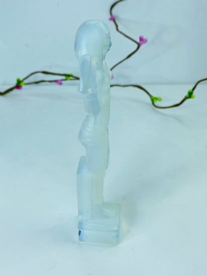 Marius-Ernest Sabino Art Deco Frosted Glass Sculpture 4.75" A466