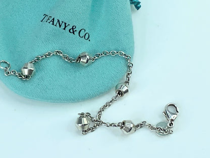 Tiffany & Co Silver Barrel Bead by the Yard Bracelet A Gift Love 7.1g JR9971