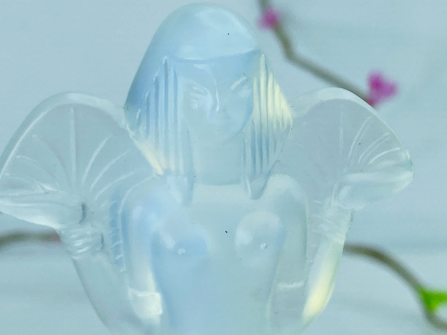 Marius-Ernest Sabino Art Deco Frosted Glass Sculpture 4.75" A466