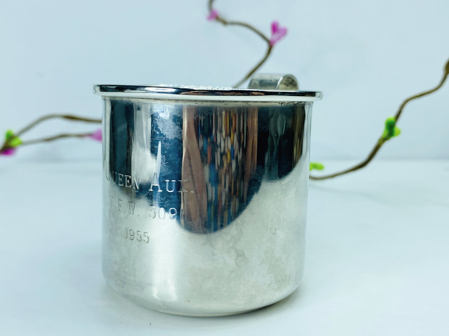 Early American Plain by WEB Sterling Silver Baby Cup pattern 520 31.2g SS102