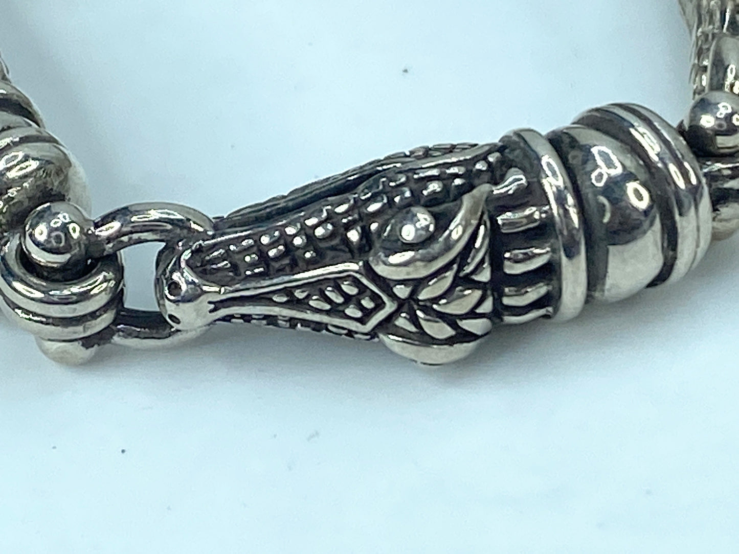 Kieselstein-Cord Sterling Alligator Bracelet 8.28" 61.3gm JR9110