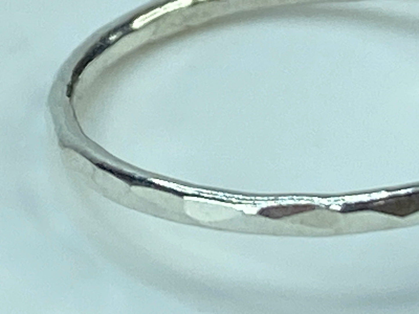 Minimalist Sterling Silver Symbolic Signet ring faceted shank s7 JR848