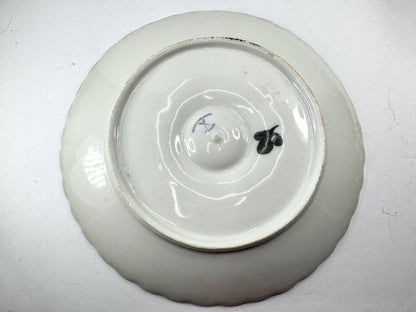 Antique French Porcelaine de Paris Lemon Majolica Oyster Plate 9" A977