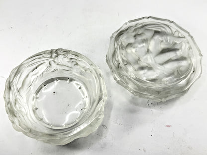 Vintage Lalique Frosted Crystal Nude Figure Covered Trinket Box Mint A980