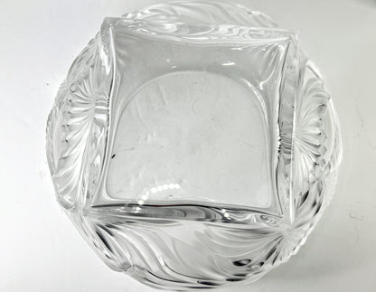 Lalique Crystal Saint Cloud Acanthos Leaves Vase Mint A981