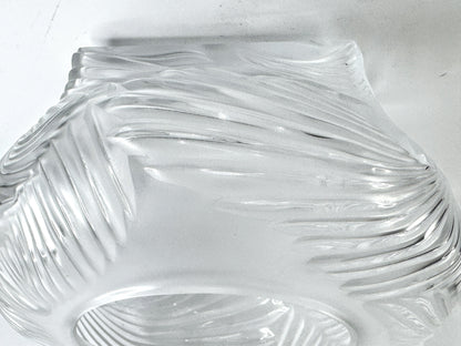 Lalique Crystal Saint Cloud Acanthos Leaves Vase Mint A981