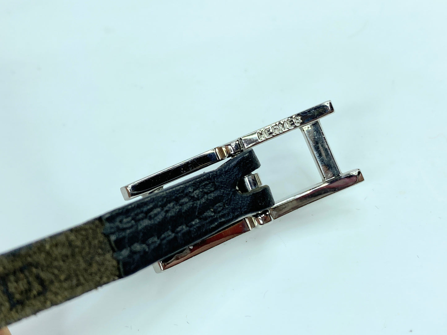 Hermès vintage Black Leather Behapi 3 Grand Wrap Bracelet GS703