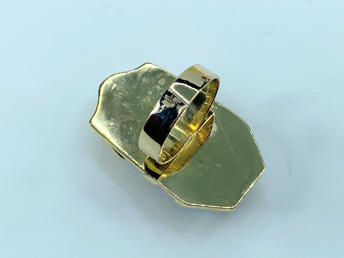 LB Exclusive 18K Lapis, Turquoise, and Coral Scarab Cocktail Ring JR9284