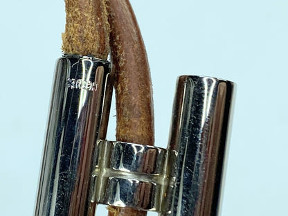 Hermès vintage Leather Tournis Tresse Bracelet GS705