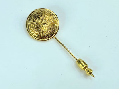 Chanel Vintage Gold Sunburst Stick Pin with Original Pouch GS708