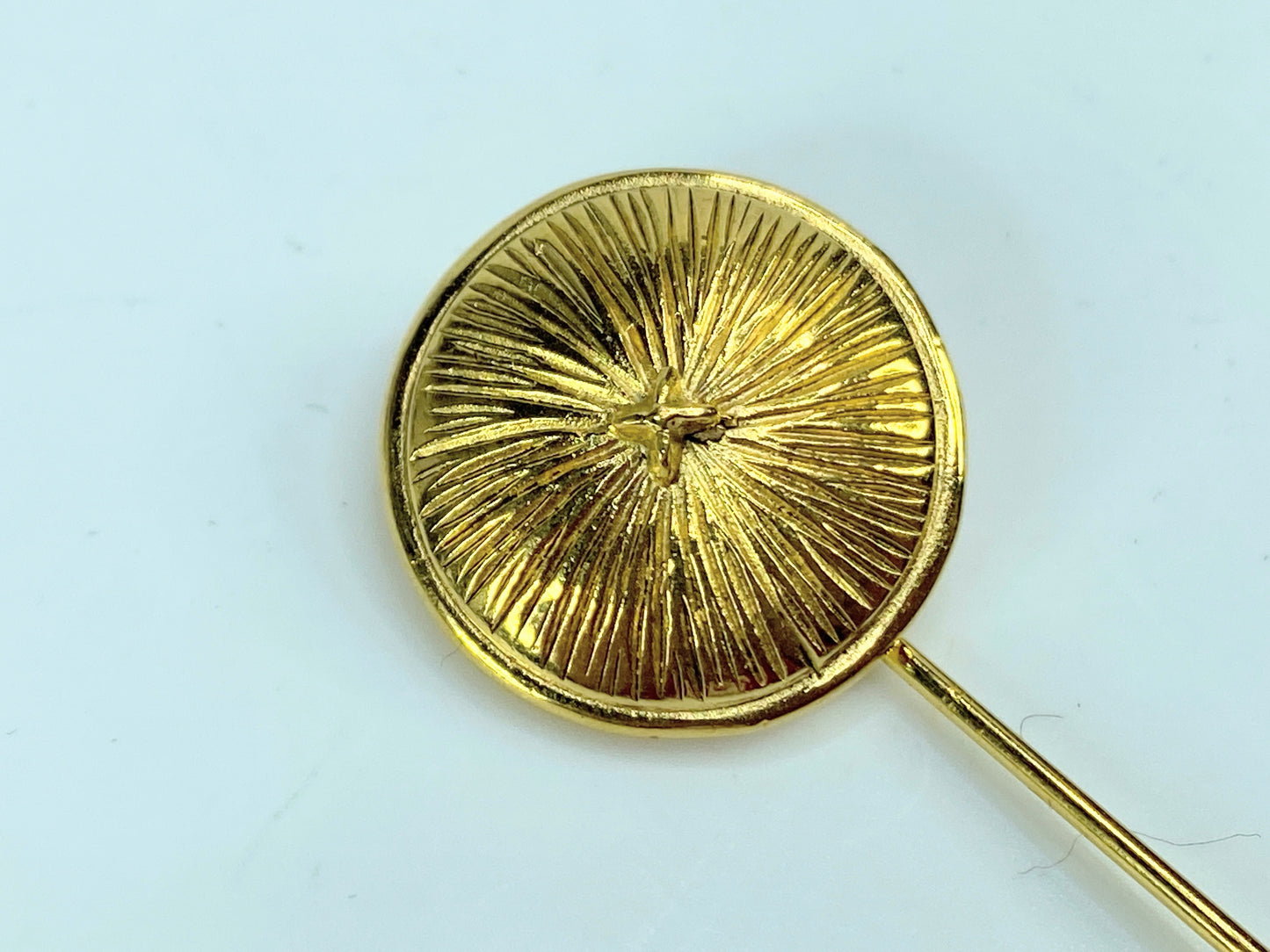 Chanel Vintage Gold Sunburst Stick Pin with Original Pouch GS708