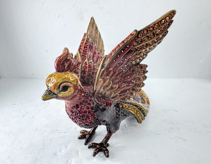 Vintage Jay Strongwater Isadora Enamel Crystal Exotic Bird Figurine Ltd Ed SS376