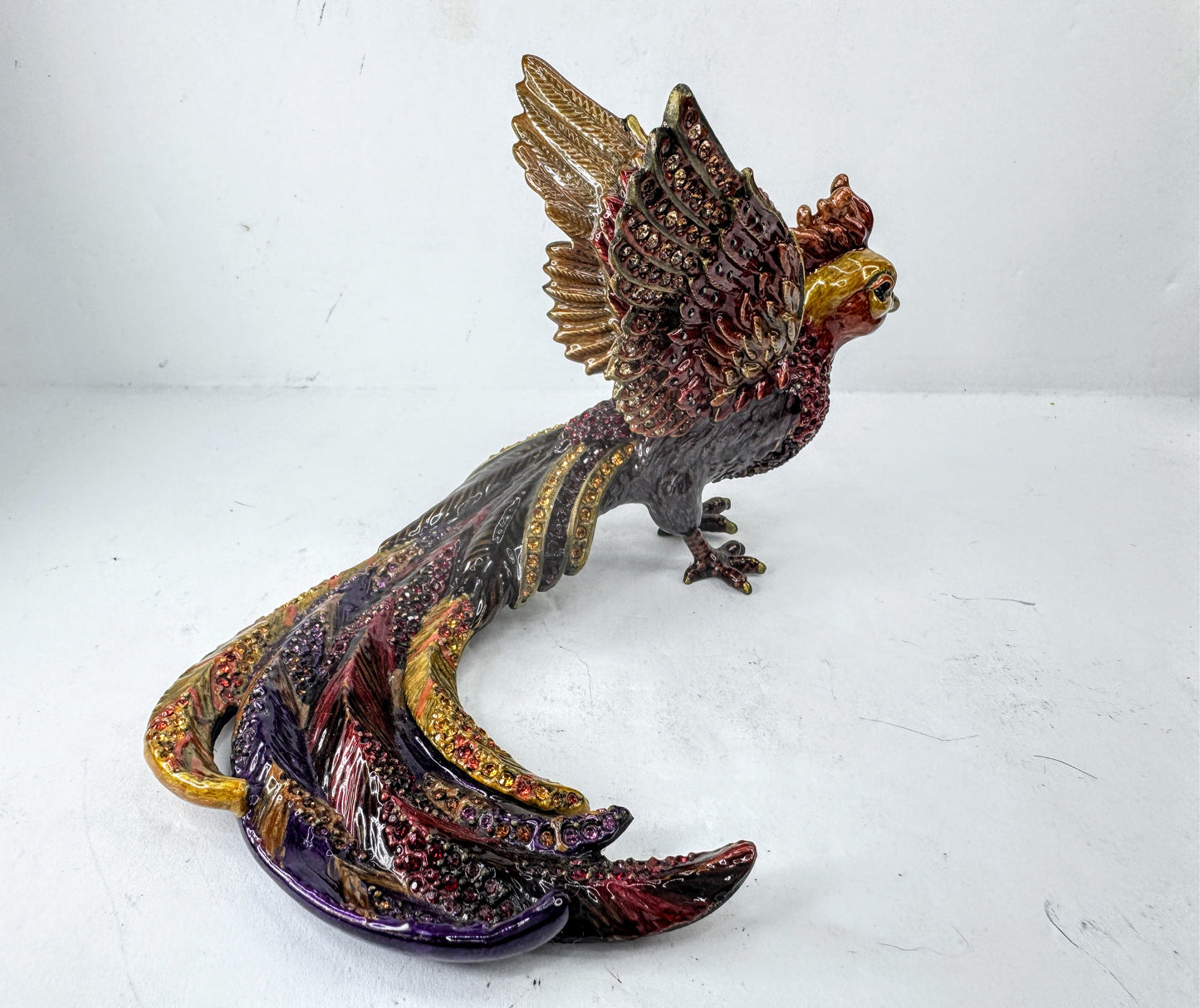 Vintage Jay Strongwater Isadora Enamel Crystal Exotic Bird Figurine Ltd Ed SS376