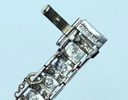 Appraised $8,650 Antique Platinum 2.25ct G/VS2 Old Euro cut Diamond bracelet 17.3g