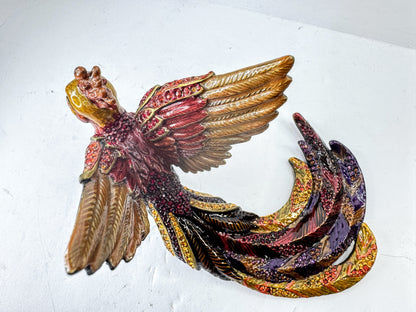 Vintage Jay Strongwater Isadora Enamel Crystal Exotic Bird Figurine Ltd Ed SS376