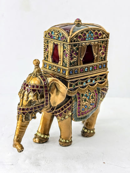 Vintage Bergi Limited Edition Jeweled Elephant Trinket Box SS377