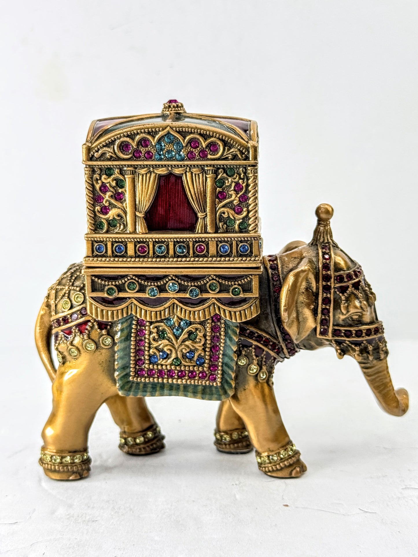 Vintage Bergi Limited Edition Jeweled Elephant Trinket Box SS377