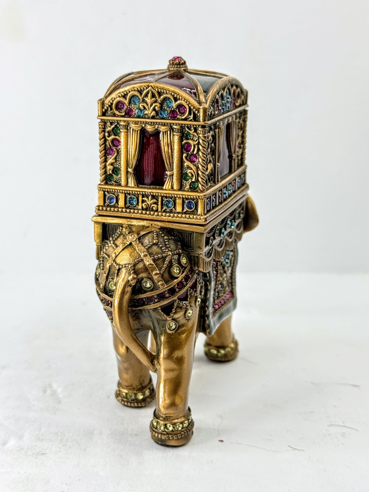Vintage Bergi Limited Edition Jeweled Elephant Trinket Box SS377
