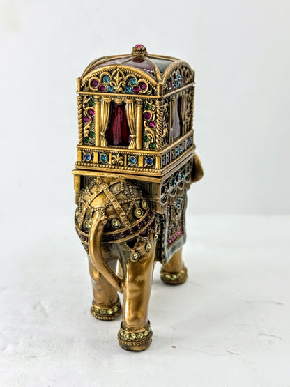 Vintage Bergi Limited Edition Jeweled Elephant Trinket Box SS377