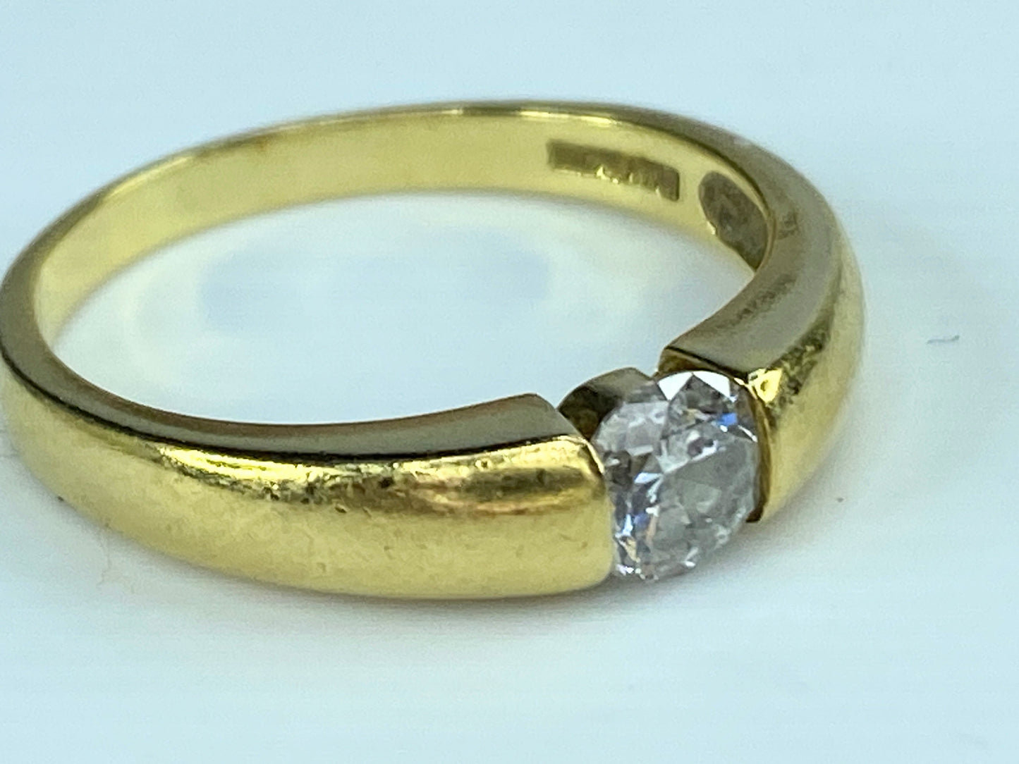 London Solitaire Ring In 18 karats With 0.50 Carat Brilliant Cut Diamond JR9987