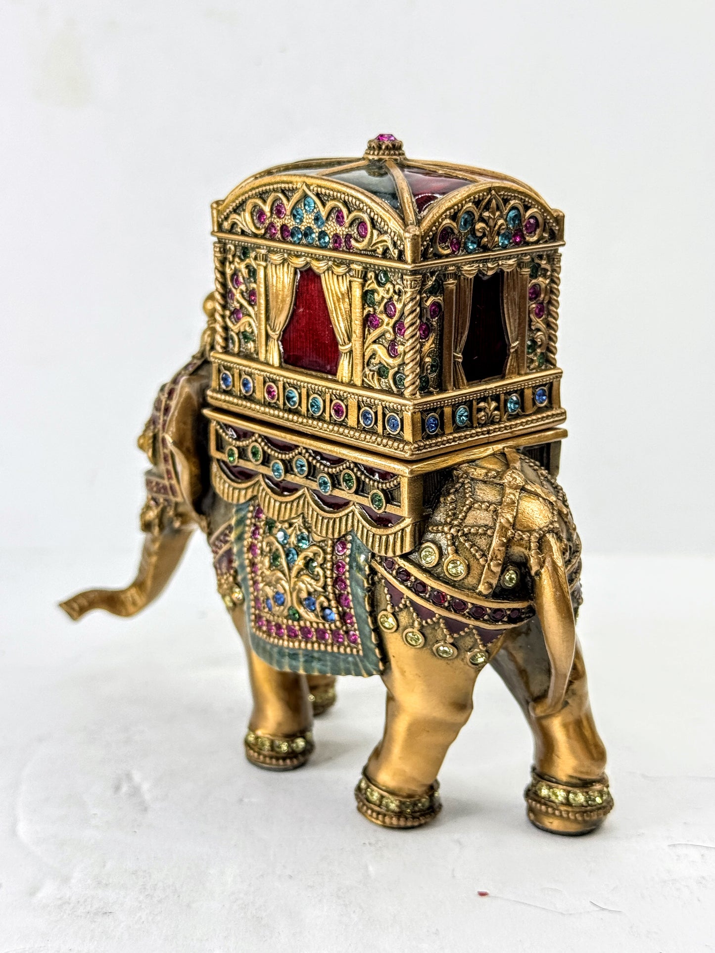 Vintage Bergi Limited Edition Jeweled Elephant Trinket Box SS377