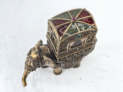 Vintage Bergi Limited Edition Jeweled Elephant Trinket Box SS377