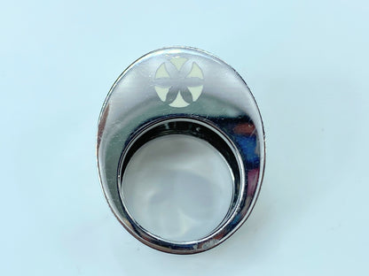 La nouvelle Bague Diamond Star Enamel 18K white gold ring JR9223