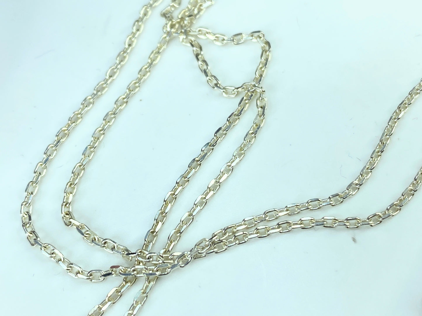 Vintage GUCCI sterling silver cut-out Cross pendant necklace 19" 11.4g Bag GS662