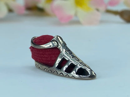 Sweet Novelty sterling silver 925 miniature shoe sandal pin cushion A128