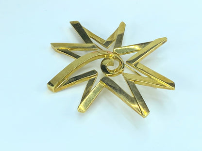 Paloma Picasso For Tiffany & Co. Star Geometric Brooch in 18k Gold JR9233