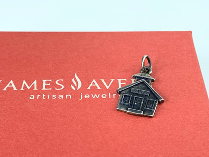 James Avery Sterling Silver School House Charm Retired 2.1g 7/8" JR0002