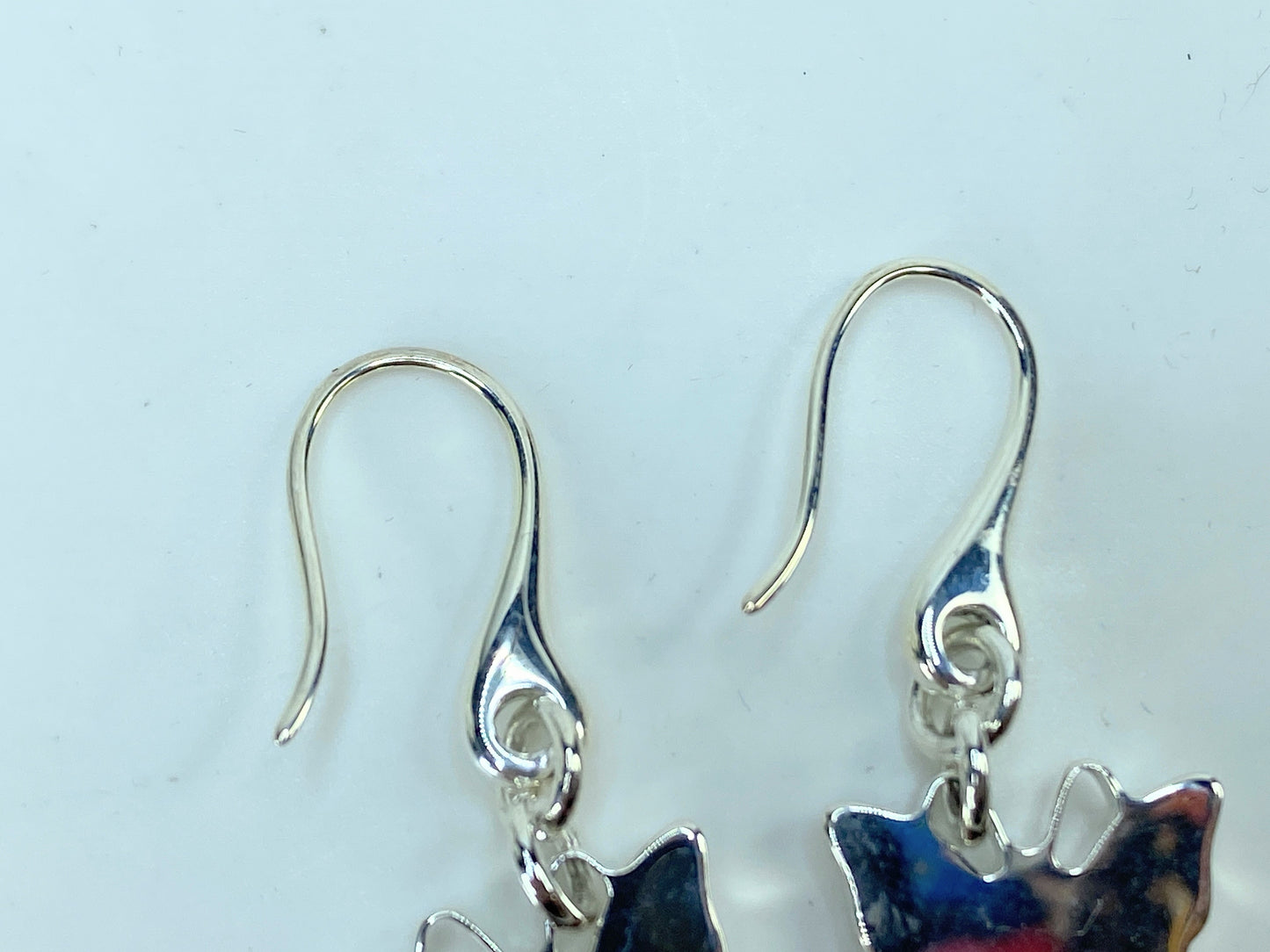 Vintage Gucci Sterling Silver Butterfly Dangle Earrings with pouch GS668