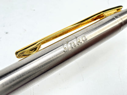Vintage Montblanc Noblesse Slimline ballpoint pen box retractable engraved SS391
