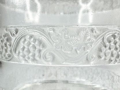 Vintage Lalique Ricquewihr Frosted Crystal Grapes Vase A985