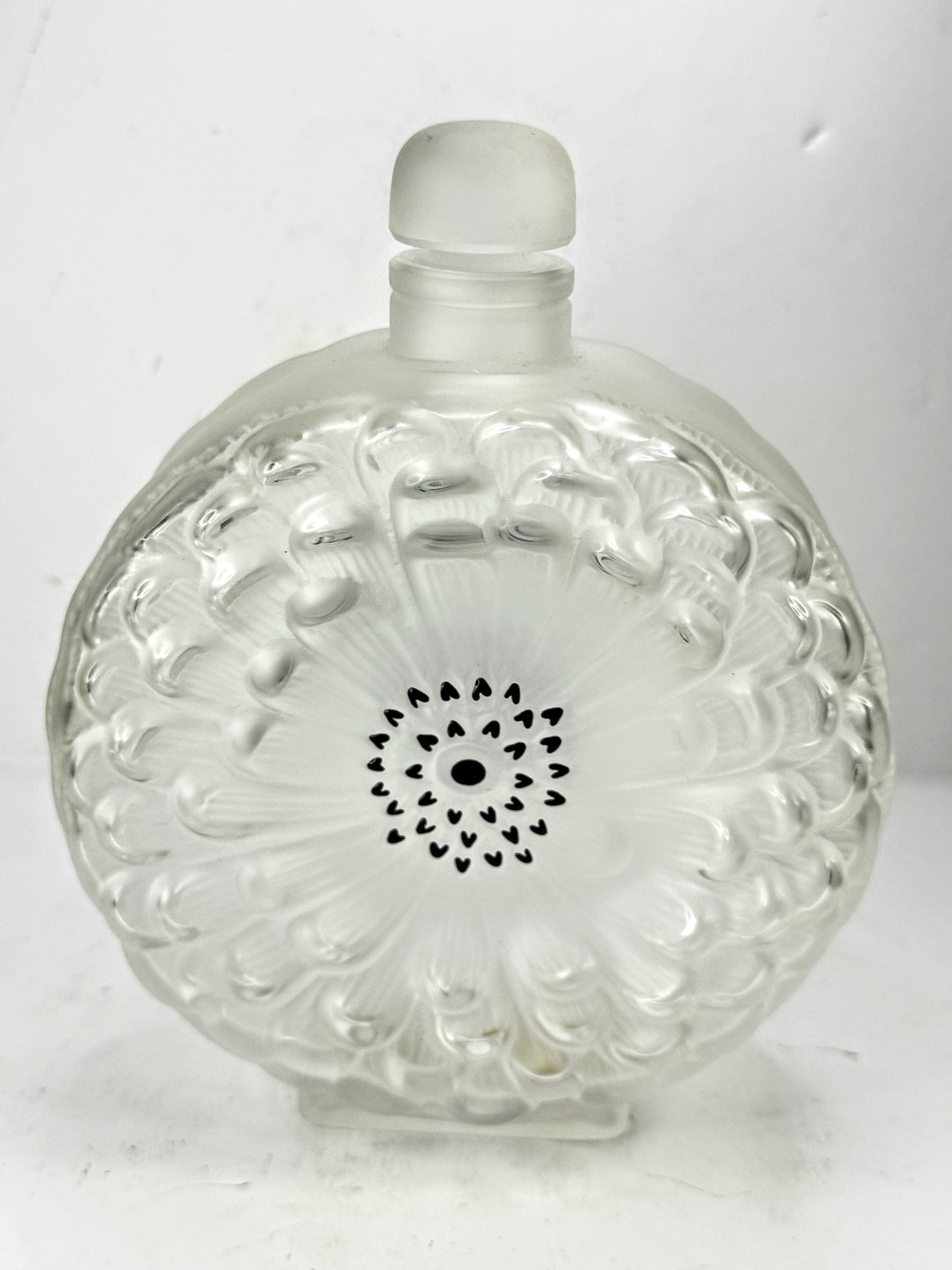 Vintage Tall Rene Lalique Crystal Dahlia No. 3 Perfume Bottle 7.0 inches A986