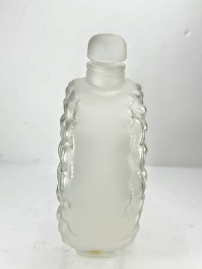 Vintage Tall Rene Lalique Crystal Dahlia No. 3 Perfume Bottle 7.0 inches A986