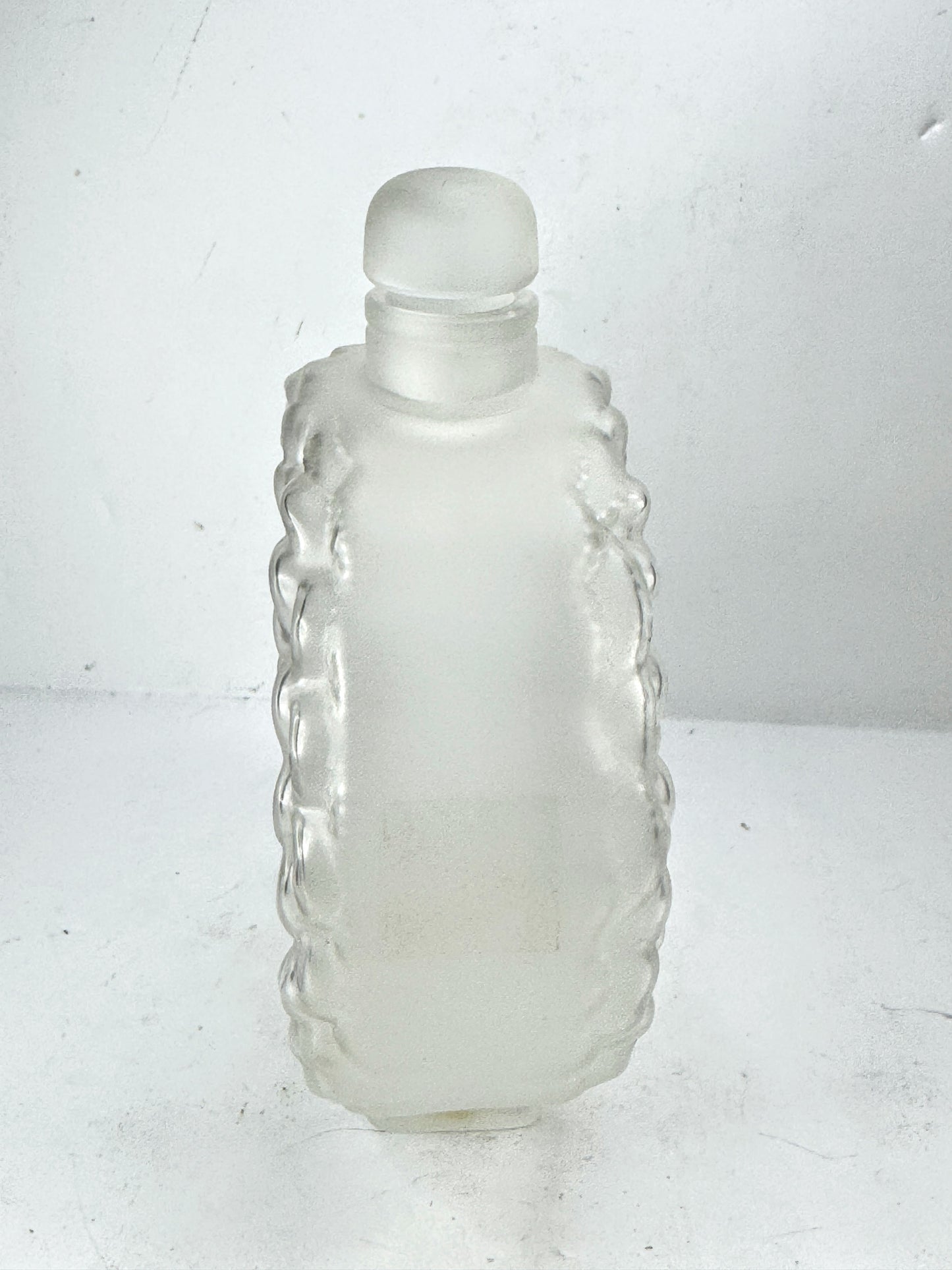 Vintage Tall Rene Lalique Crystal Dahlia No. 3 Perfume Bottle 7.0 inches A986