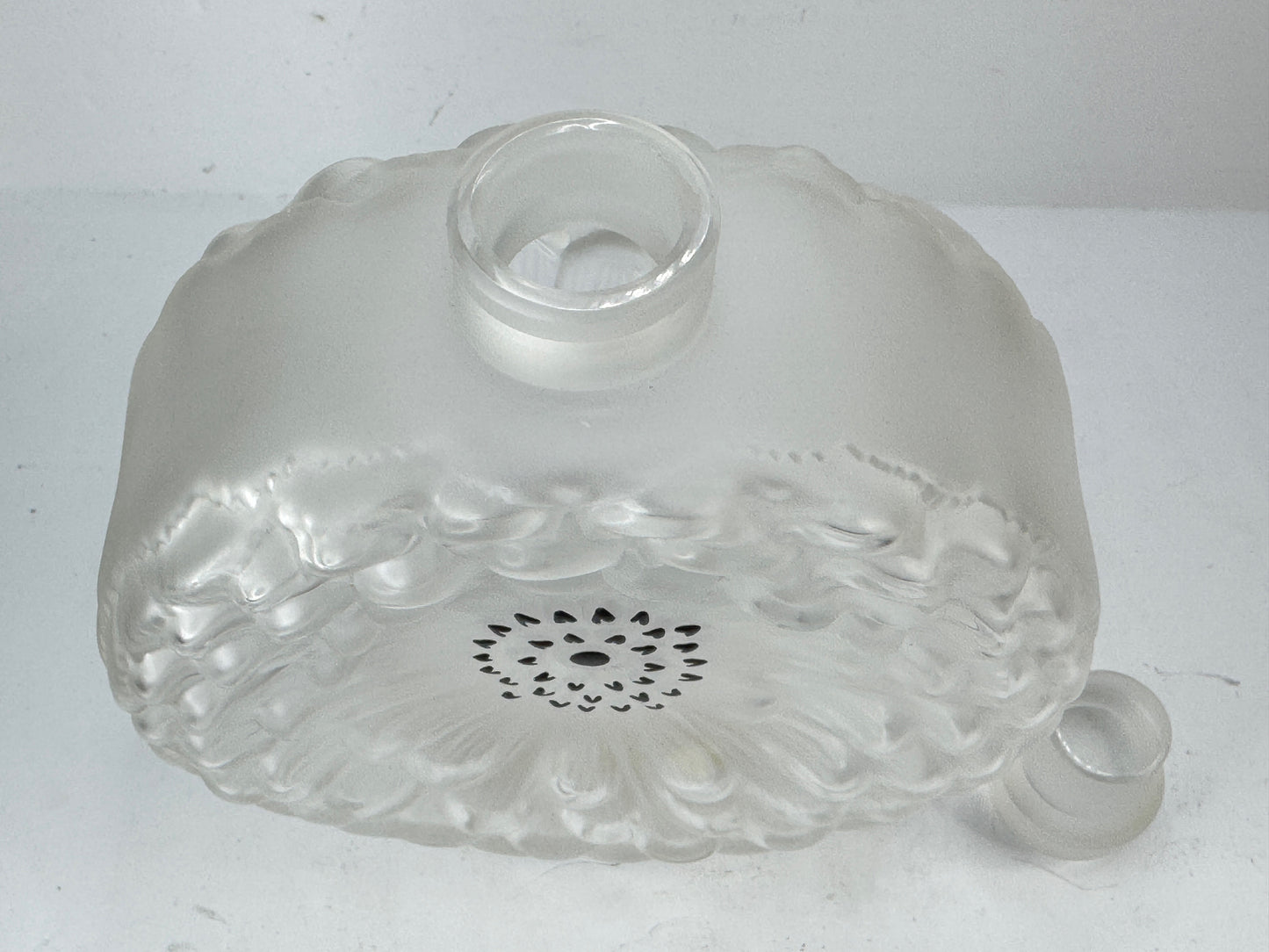 Vintage Tall Rene Lalique Crystal Dahlia No. 3 Perfume Bottle 7.0 inches A986