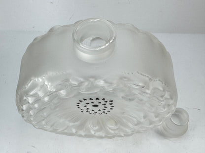 Vintage Tall Rene Lalique Crystal Dahlia No. 3 Perfume Bottle 7.0 inches A986