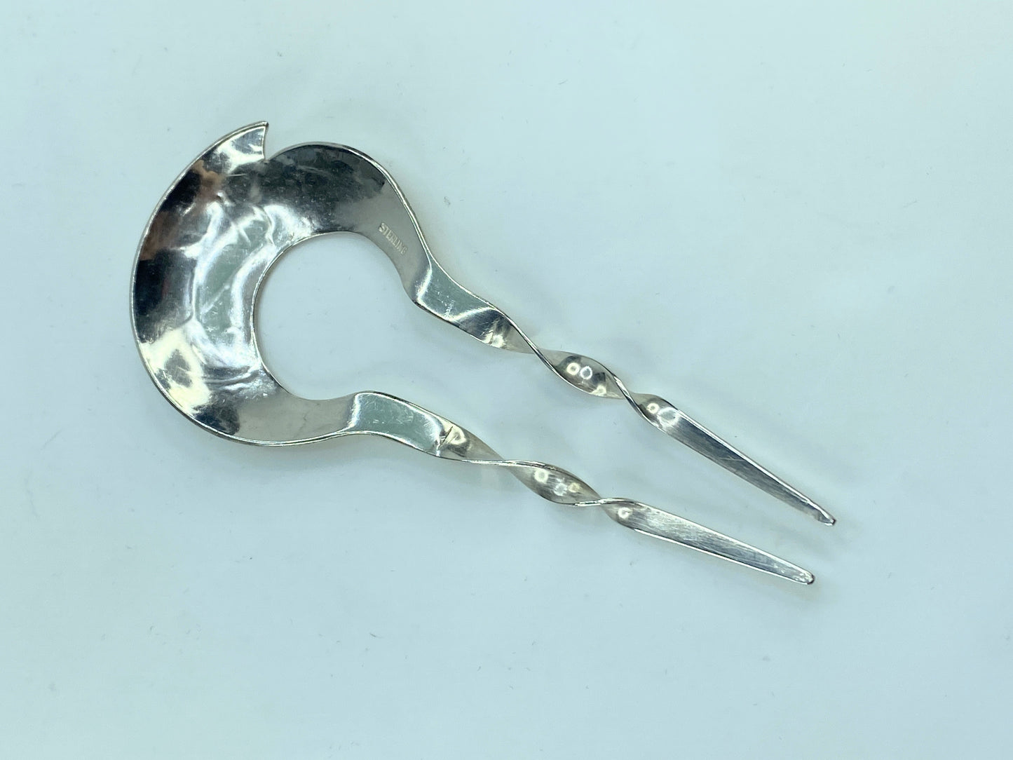 Old Pawn Navajo Sterling Silver Hair Comb, Stick Hair Pin 20.8g 4.5" x 7" SS83