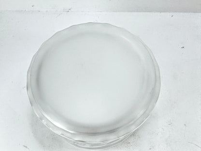 Vintage Lalique France Frosted Crystal Swan Dresser Trinket Box A987