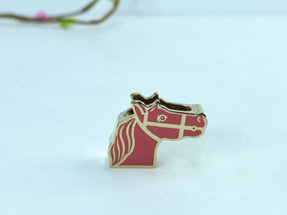 Vintage Hermès Twilly Ring Cadrege reversible Scarf Anneau Pink Golden with pouch GS676