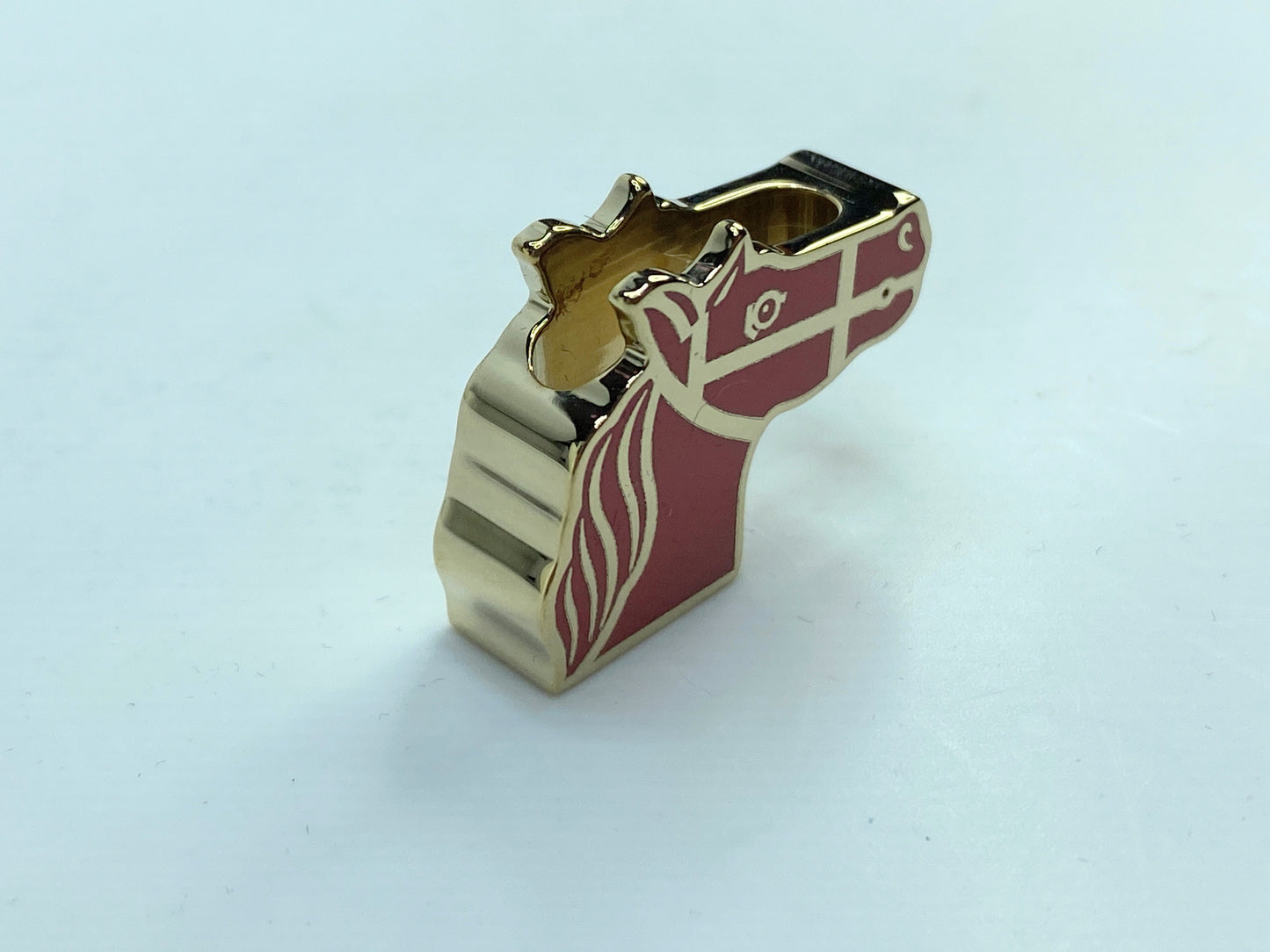 Vintage Hermès Twilly Ring Cadrege reversible Scarf Anneau Pink Golden with pouch GS676