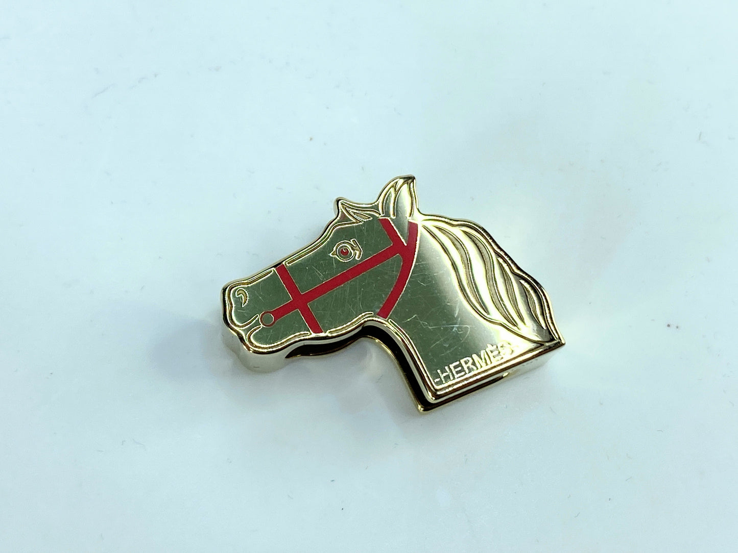 Vintage Hermès Twilly Ring Cadrege reversible Scarf Anneau Pink Golden with pouch GS676