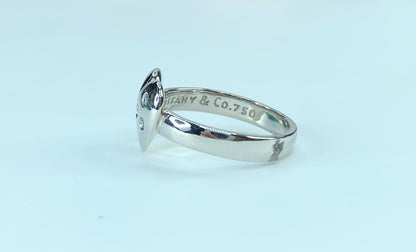 Tiffany & Co. Etoile Diamond 18k White Gold Heart Ring JR9230