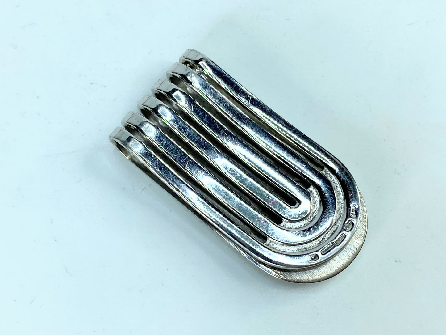 Vintage BVLGARI Bulgari Money Clip Silver 925 Onyx Wallet GS677